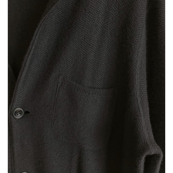 Alex Mill Small Black 100% Merino Wool Collared Cardigan - Picture 4 of 7